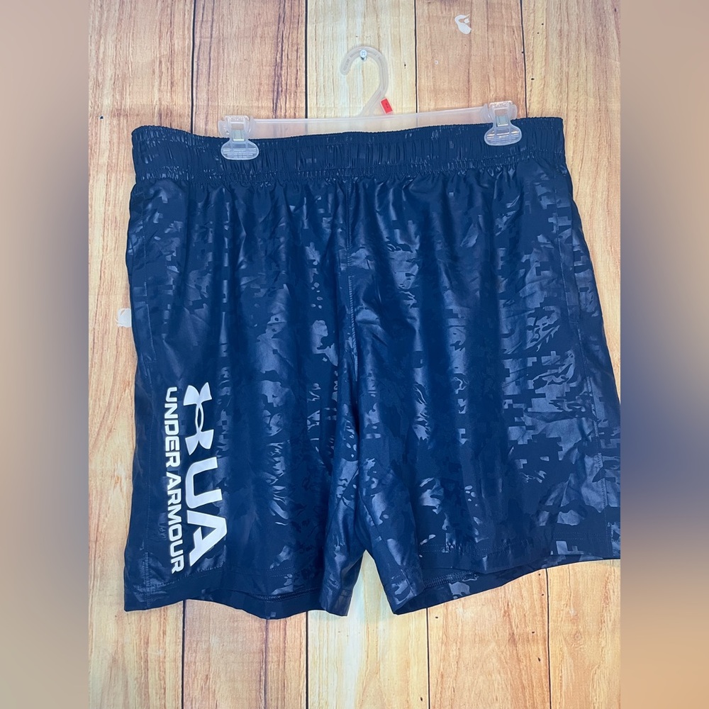 Under Armour Navy Blue Athletic Shorts with Logo